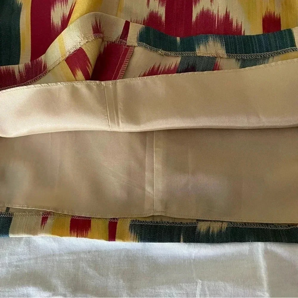 Lauren Ralph Lauren 100% Silk Pleated Skirt Southwestern Print Vintage Sz 6 - Picture 9 of 14